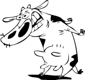 Cartoon Cow Sticker