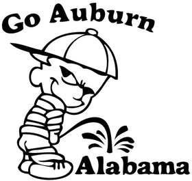Auburn Pee On Alabama Sticker