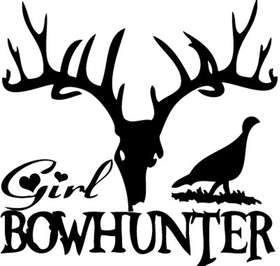 Girl Bowhunter Sticker