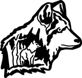 2 Wolfs Sticker