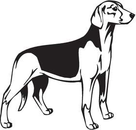 Serbian Tricolour Hound Dog Sticker