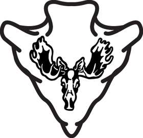 Moose in Arrowhead Sticker