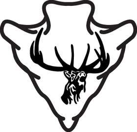 Elk in Arrowhead Sticker