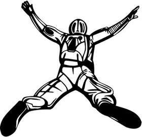 Extreme Skydiver Sticker 2051