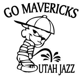 Mavericks Pee On Utah Jazz Sticker
