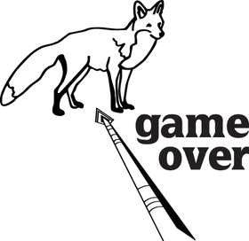 Game Over Fox Sticker