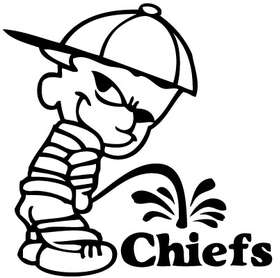 Pee On Chiefs Sticker