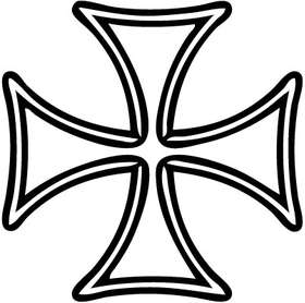 Maltese Cross 4 Sticker