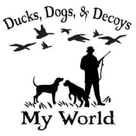 Ducks, Dogs, and Decoys My World Sticker