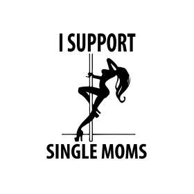 I Support Single Moms Sticker