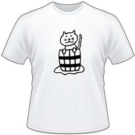 Cat in Bucket T-Shirt
