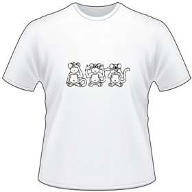 See Hear Speak no Evil Monkey T-Shirt