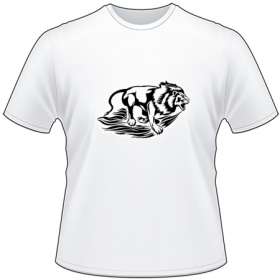 Flaming Big Cat T-Shirt 54