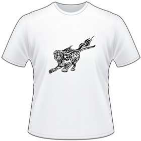 Flaming Big Cat T-Shirt 64