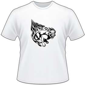 Flaming Big Cat T-Shirt 91