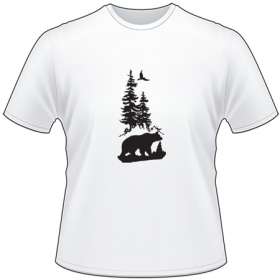 Bear Walking in Trees T-Shirt