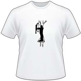 Bowhunter in Tree Stand T-Shirt 3