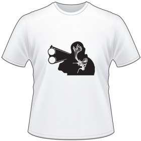 Man Shooting with Caribou T-Shirt