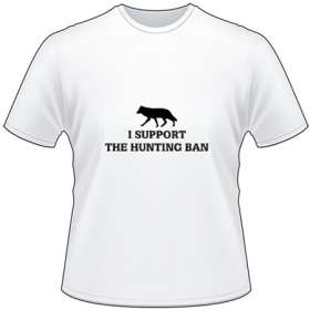 I Support The Hunting Ban Fox T-Shirt