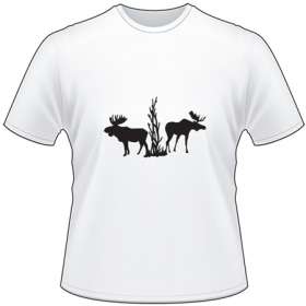 2 Moose in Trees T-Shirt