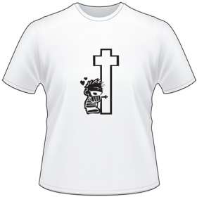 Boy Hugging Cross T-Shirt 3080