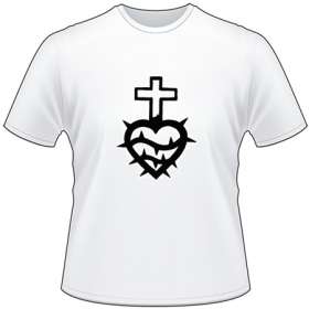 Cross and Heart T-Shirt 1057