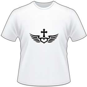 Cross and Heart T-Shirt 1068