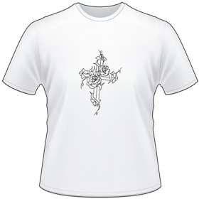 Cross and Roses T-Shirt 4148