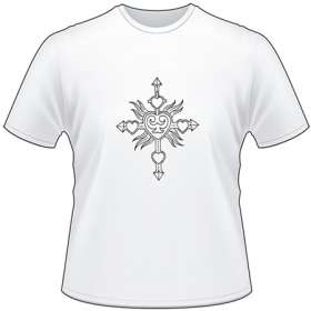 Cross and Heart T-Shirt 4149