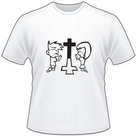 Cross and People T-Shirt 4040