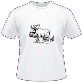Moose in Water T-Shirt