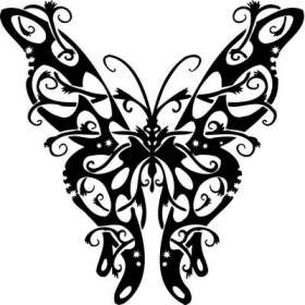 Tribal Butterfly Sticker 172