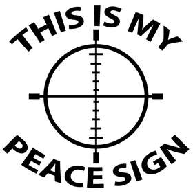 My Peace Sign Cross Hairs Sticker