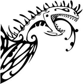Tribal Dragon Sticker 103
