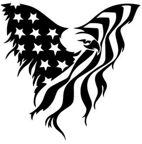 Eagle Flag Sticker Decal