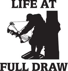 Life At Full Draw Bowhunting Sticker
