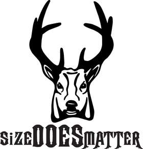 Size Does Matter Deer Hunting Sticker 6