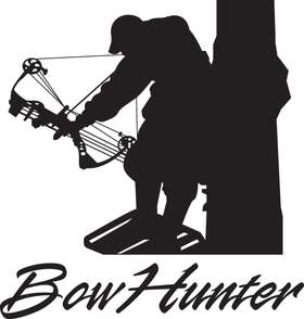 Bowhunter in Tree Stand Sticker