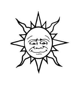 Sun Sticker 188