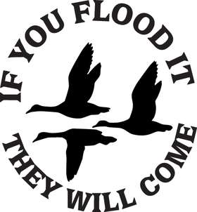 If You Flood it They Will Come Duck Sticker
