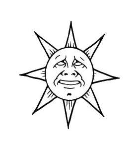 Sun Sticker 244