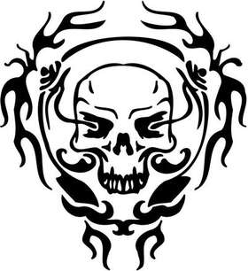 Cyber Skull Sticker 54