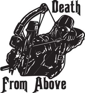 Death From Above Bowhunter Sticker