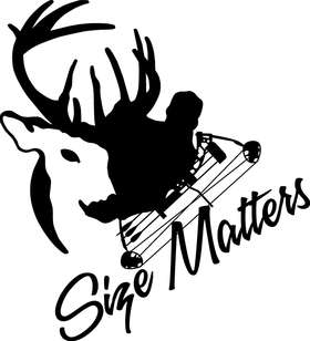 Size Does Matter Bowhunting Sticker 3