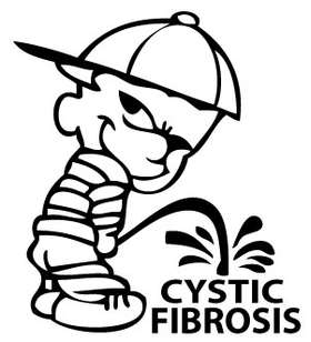 Calvin Pee On Cystic Fibrosis Sticker