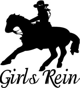 Girl and Reins Sticker