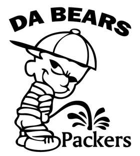 Da Bears Peeing on Packers Sticker
