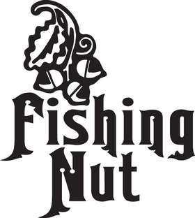 Fishing Nut with Nuts Sticker