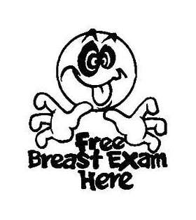 Free Breast Exam Here Sticker