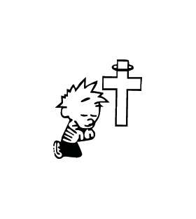 Praying Peeing Boy Sticker 3176